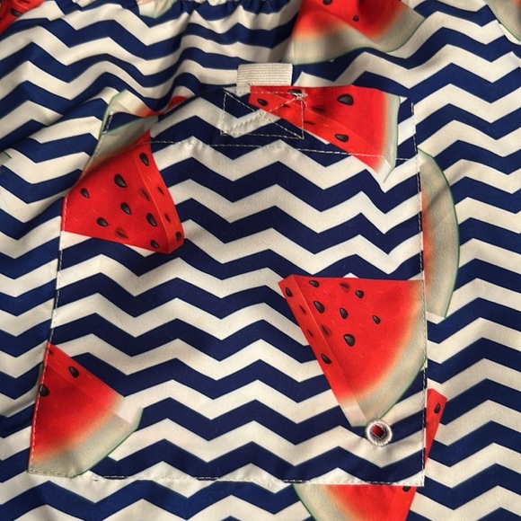 Topman Watermelon Swim Trunks In Navy Blue size XXL - Picture 4 of 6